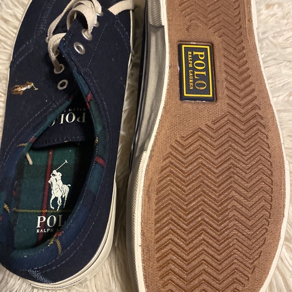 BRAND NEW TRIED ON NEVER WORN CANVAS POLO SNEAKERS size 10 - Picture 3 of 5